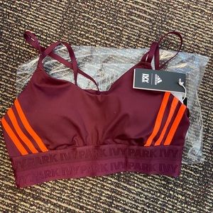 Adidas IVY Park Strappy Cutout Bra Maroon Beyonce